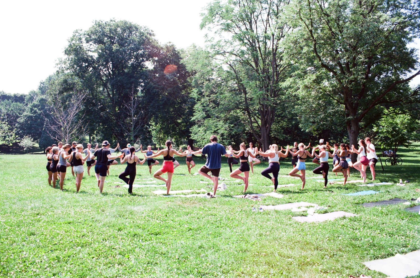 Ralle outdoor yoga circle in a Minneapolis park featured by KARE 11