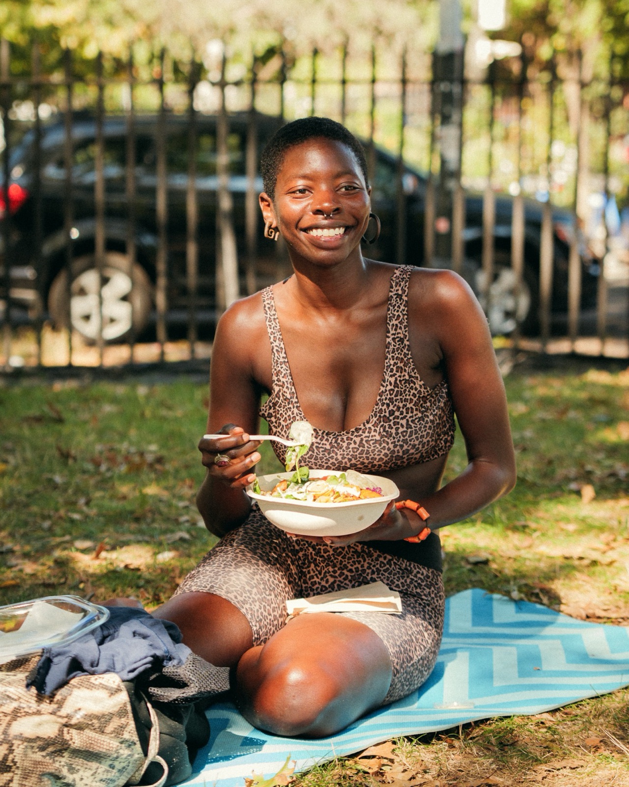 Sweetgreen Autumn Yoga Series Ralle activation in NYC with seasonal bowls